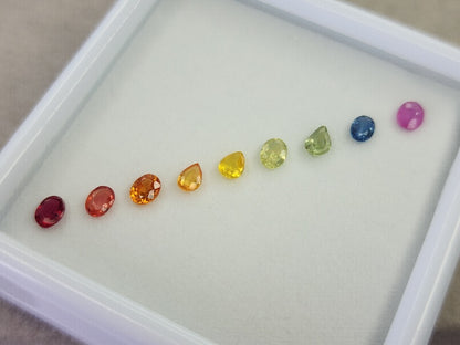 SET9-mSA-41　マルチサファイア9石セット　合計1.68ct