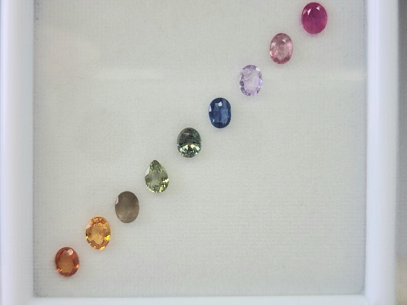 SET9-mSA-42　マルチサファイア9石セット　合計1.87ct