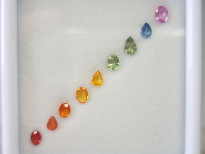 SET9-mSA-44　マルチサファイア9石セット　合計1.68ct