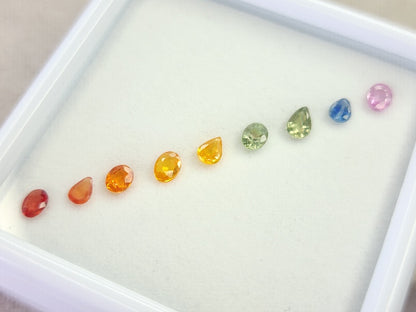 SET9-mSA-44　マルチサファイア9石セット　合計1.68ct