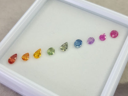 SET9-mSA-45　マルチサファイア9石セット　合計1.77ct