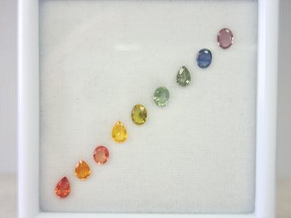 SET9-mSA-46　マルチサファイア9石セット　合計1.65ct