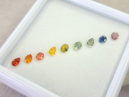 SET9-mSA-46　マルチサファイア9石セット　合計1.65ct