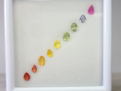 SET9-mSA-47　マルチサファイア9石セット　合計1.72ct