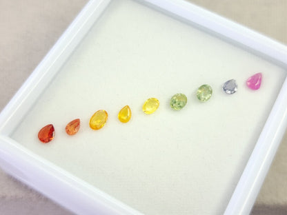SET9-mSA-47　マルチサファイア9石セット　合計1.72ct