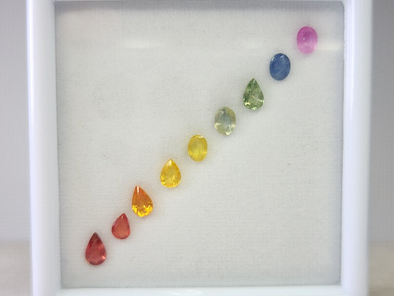 SET9-mSA-48　マルチサファイア9石セット　合計2.09ct