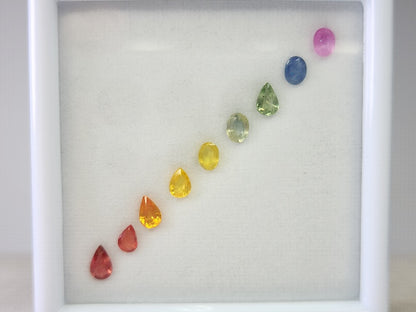 SET9-mSA-48　マルチサファイア9石セット　合計2.09ct