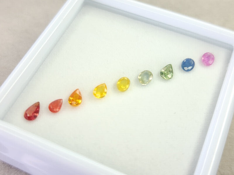 SET9-mSA-48　マルチサファイア9石セット　合計2.09ct