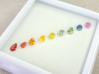 SET9-mSA-48　マルチサファイア9石セット　合計2.09ct
