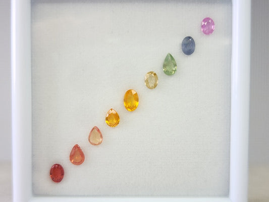 SET9-mSA-49　マルチサファイア9石セット　合計1.79ct
