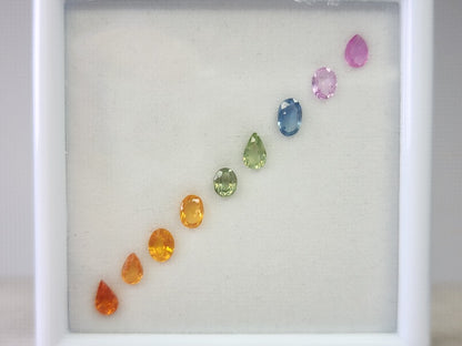 SET9-mSA-50　マルチサファイア9石セット　合計1.97ct