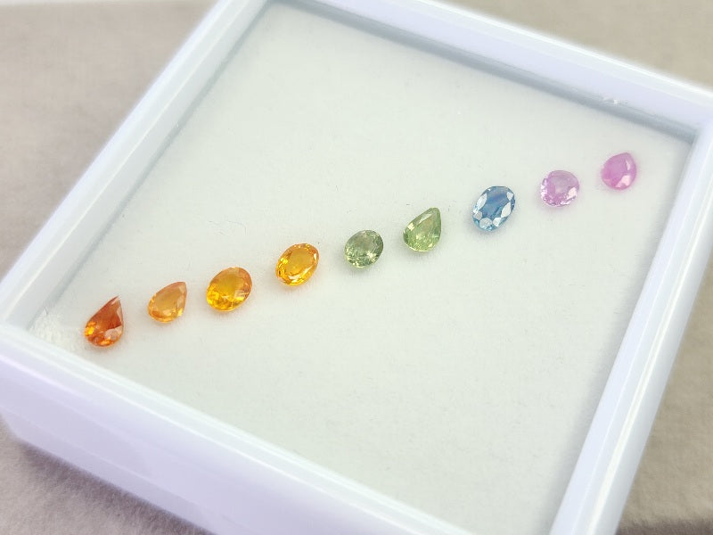 SET9-mSA-50　マルチサファイア9石セット　合計1.97ct