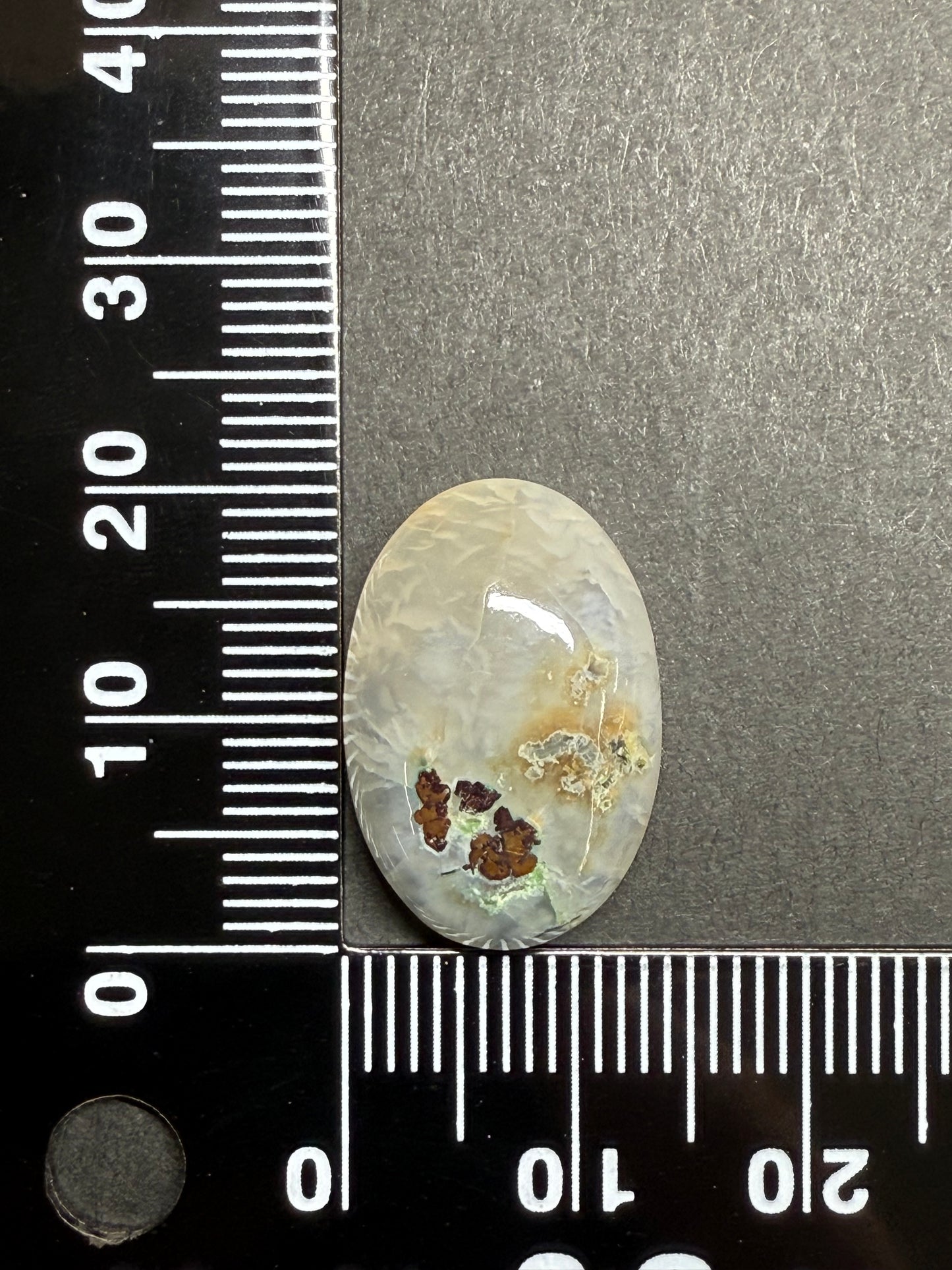 0397 コッパークリソコーラインカルセドニー　14.96ct