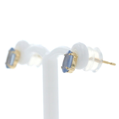 - LUMIS from toyoloose - K18 サファイア 3×5 0.60ct  ピアス