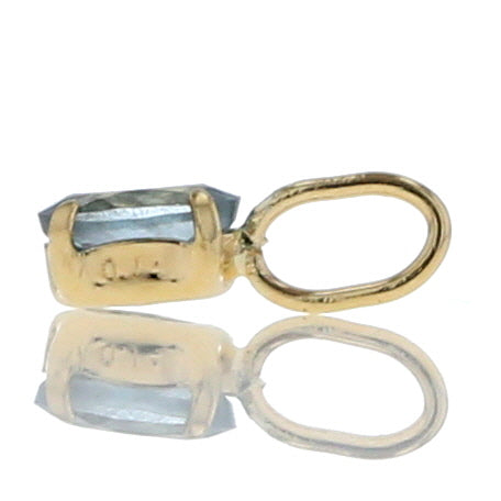 - LUMIS from toyoloose - K18 サンタマリアカラーアクアマリン 3×4 0.14ct トップ