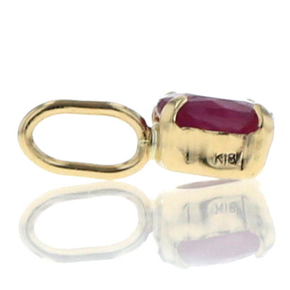 - LUMIS from toyoloose - K18 ルビー 4mm 0.25ct トップ