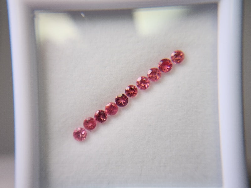 0455-9 スピネル10石セット(オレンジピンク)