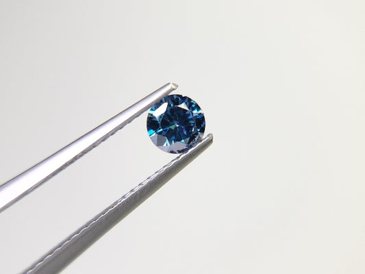 【期間限定】10/18まで　合成ブルーモアッサナイト(5mm)　0.42ct　⑦