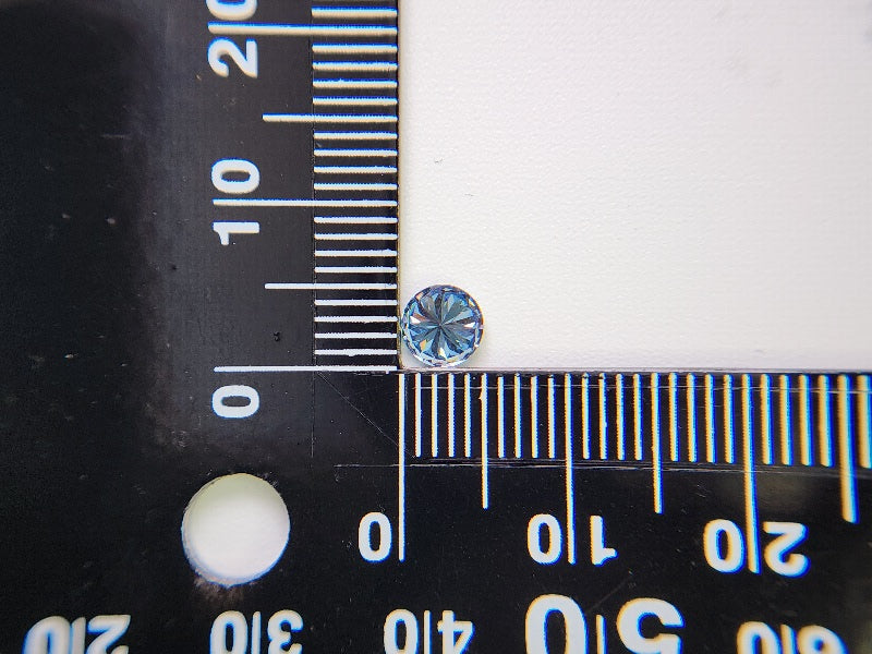 【期間限定】10/18まで　合成ブルーモアッサナイト(5mm)　0.42ct　⑦