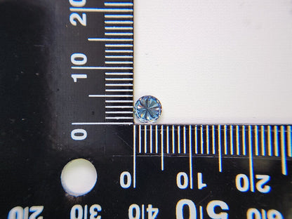 【期間限定】10/18まで　合成ブルーモアッサナイト(5mm)　0.42ct　⑦
