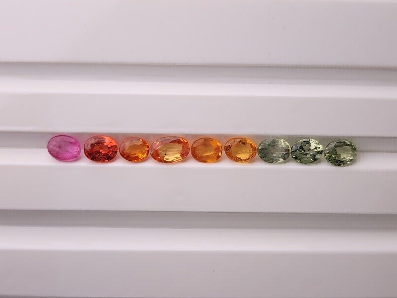 SET-mSA-4　マルチサファイア9石セット　合計2.01ct