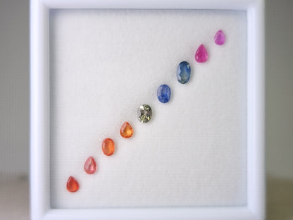 SET9-mSA-24　マルチサファイア9石セット　合計1.64ct