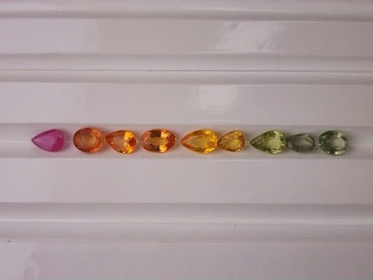 SET-mSA-12　マルチサファイア9石セット　合計2.00ct