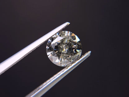 　grMOI-4　合成グレーモアッサナイト　0.91ct