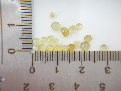 LTE-CRSce-2　【リトル東洋ルース】クリソベリルキャッツアイ　合計3.20ct[写真の宝石すべて]