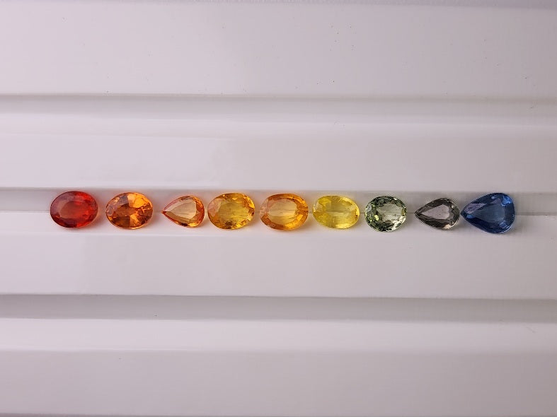 SET-mSA-13　マルチサファイア9石セット　合計2.02ct