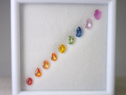 SET9-mSA-25　マルチサファイア9石セット　合計2.11ct