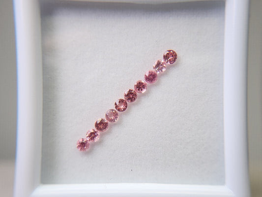 0455-10 スピネル10石セット(ピーチピンク)