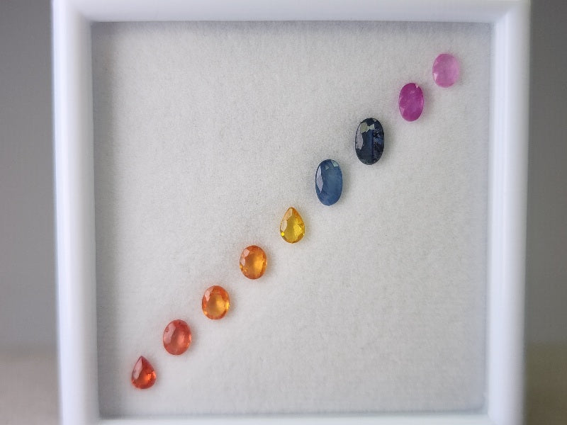 SET9-mSA-27　マルチサファイア9石セット　合計1.65ct