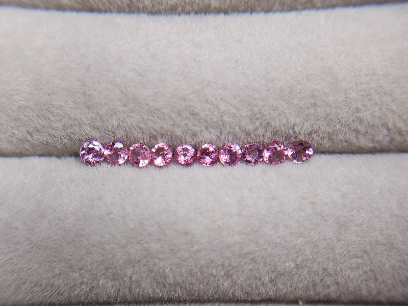 0455-3　スピネル10石セット(ピンク)