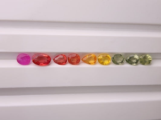 SET-mSA-3　マルチサファイア9石セット　合計2.00ct