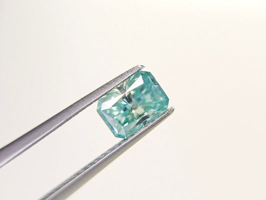 bgMOI-1　合成ブルーグリーンモアッサナイト　0.96ct