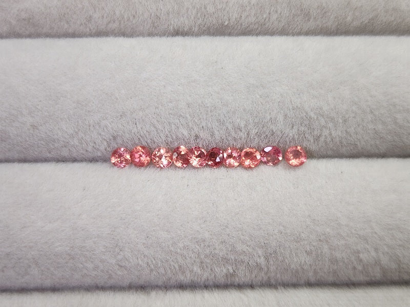 0455-8 スピネル10石セット(ピンクオレンジ)