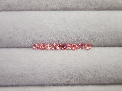 0455-8 スピネル10石セット(ピンクオレンジ)