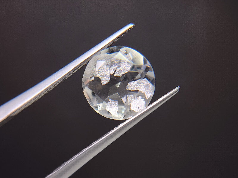 dQ-7　銀箔入り！ダブレットクォーツ　3.45ct