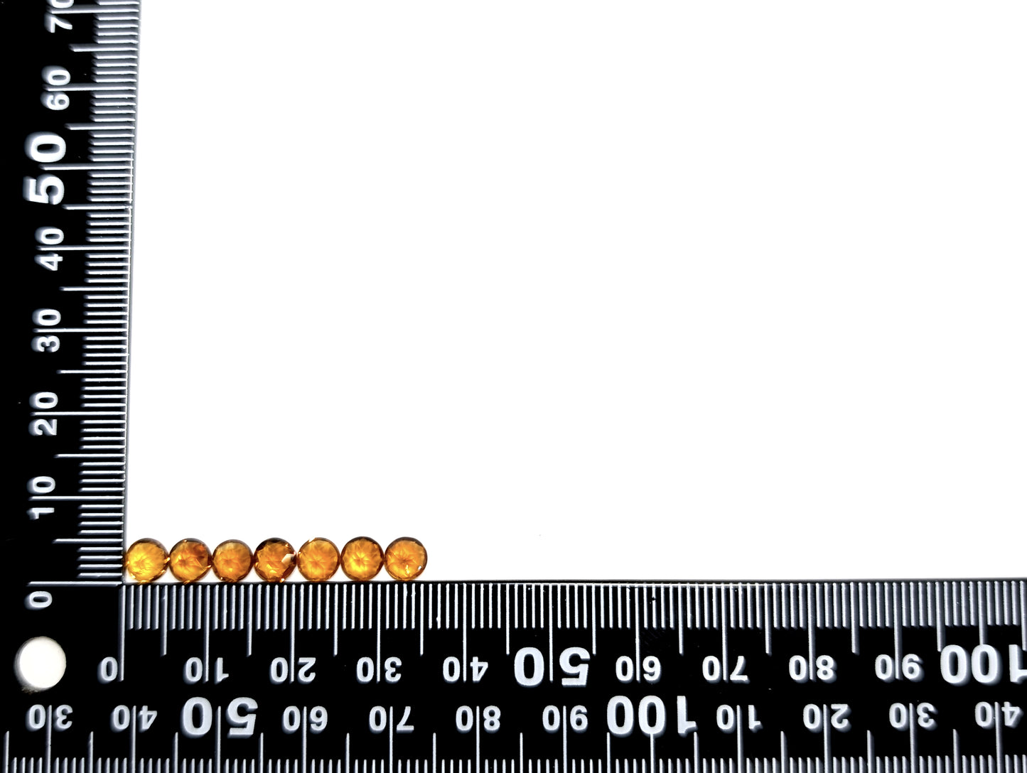 0507【ランダム発送】660円★5mmラウンドカットのマデイラシトリン【1石あたり約0.47ct】