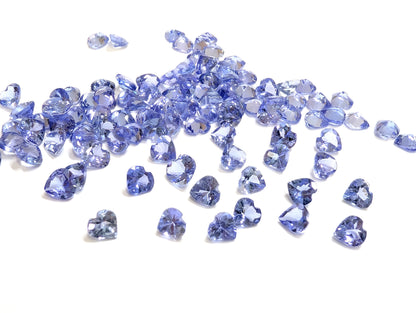 0392【HappyValentine💓】ハートシェイプのタンザナイト【1石あたり約0.45ct】