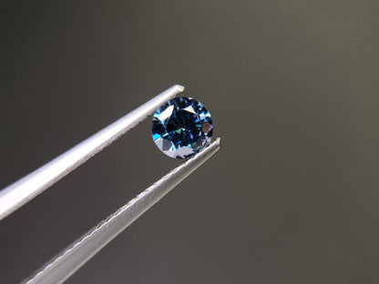 【期間限定】10/18まで　合成ブルーモアッサナイト(5mm)　0.42ct　⑦