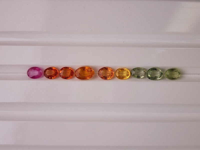 SET-mSA-11　マルチサファイア9石セット　合計2.00ct