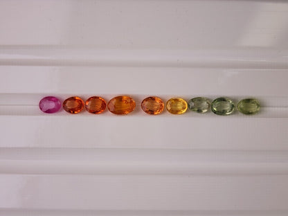 SET-mSA-11　マルチサファイア9石セット　合計2.00ct