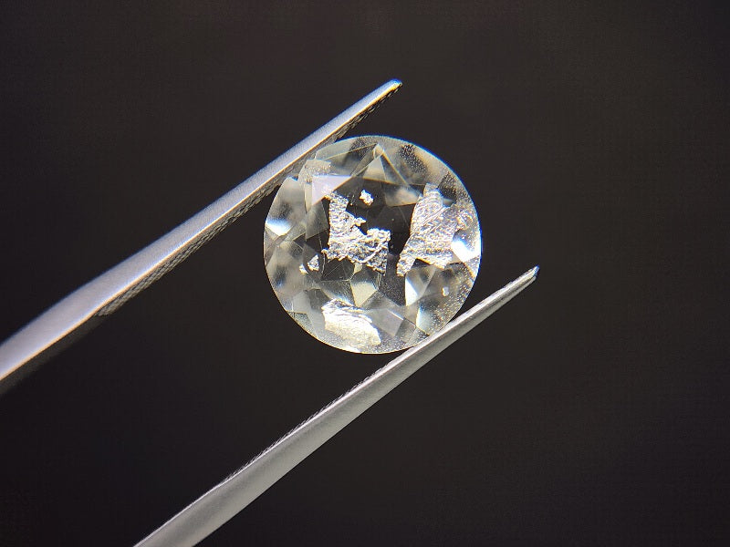 dQ-5　銀箔入り！ダブレットクォーツ　5.45ct