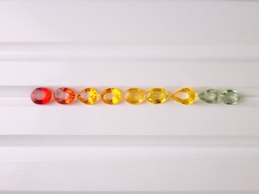 SET-mSA-14　マルチサファイア9石セット　合計2.01ct