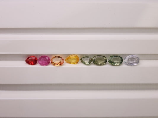 SET-mSA-9　マルチサファイア9石セット　合計2.02ct