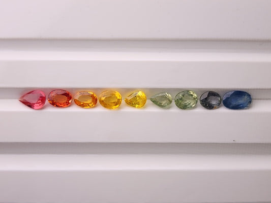 SET-mSA-5　マルチサファイア9石セット　合計2.00ct