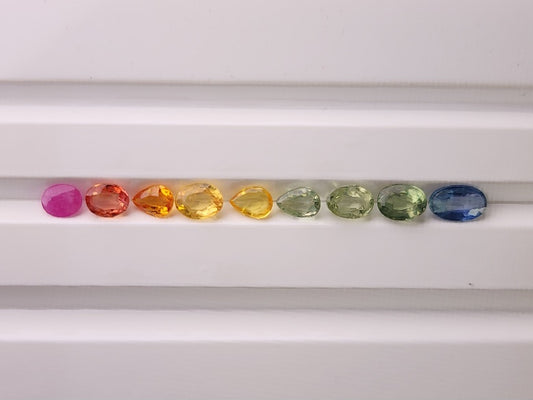 SET-mSA-6　マルチサファイア9石セット　合計2.01ct