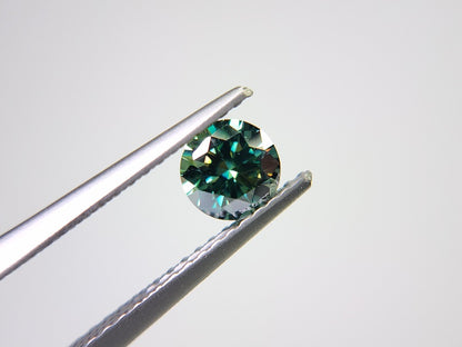 【期間限定】10/18まで　合成グリーンモアッサナイト(5mm)　0.45ct　⑨